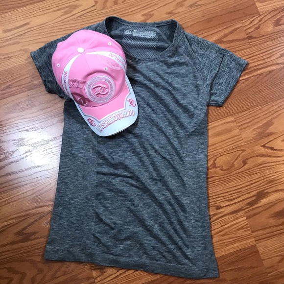 Victoria's Secret Tops - VS Women’s Spot Set T-Shirt+Cap Grey Pink